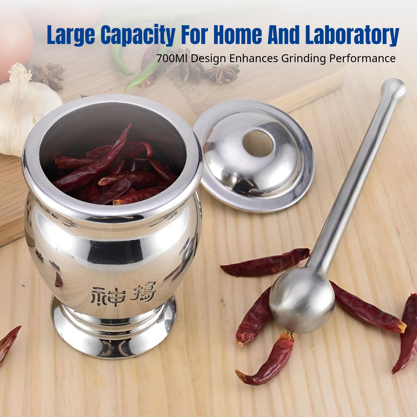 Medical Lab - Sturdy 304 Steel Laboratory Grinding Bowl,