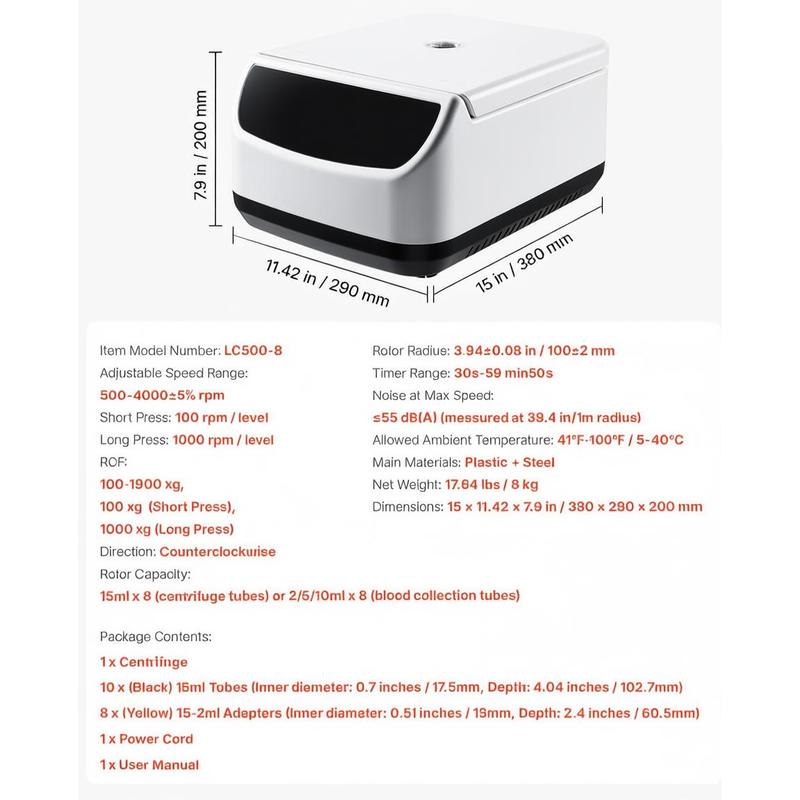 Lab Centrifuge 12x10x11 Inches - Medical Lab Design recension och pris