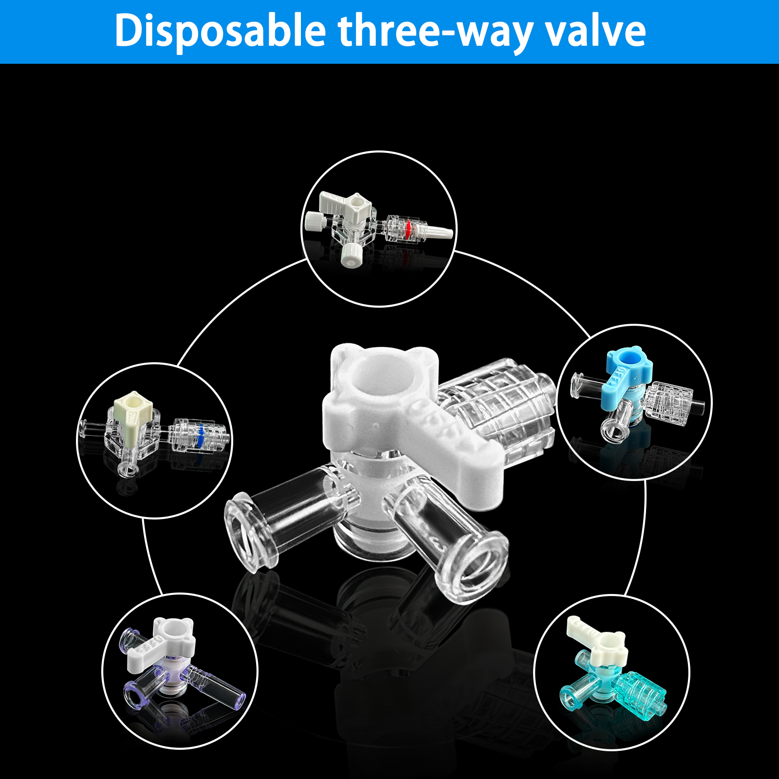 50 Three-Way Stopcock Valves,  - Medical Lab recension och pris