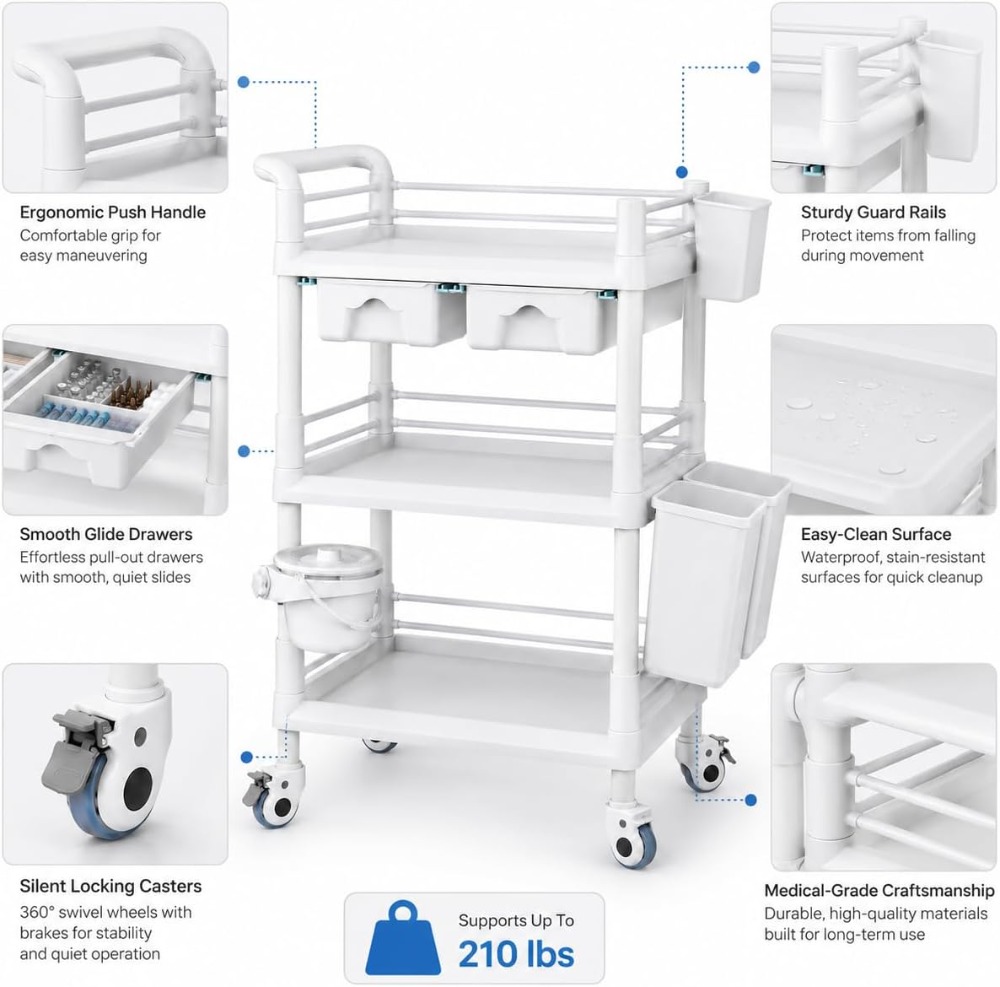 Rolling Utility Cart, Medical  - Medical Lab Officer recension och pris