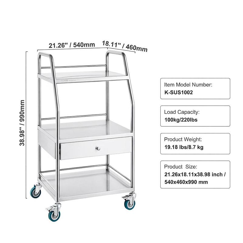 Medical Trolley 23.6x15.7x33.4 - Medical Lab Design recension och pris